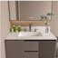 Comptoir de meuble-lavabo en marbre de 37 po, comptoir blanc avec 3 trous de robinet pré-percés, comptoir de salle de bain avec lavabo central rectangulaire encastré et dosseret de 4 po de hauteur, Bianco Carrara Venato