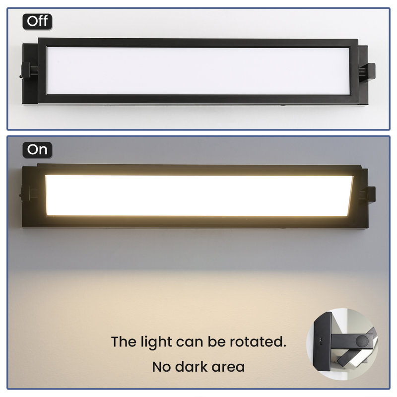 Rotatable Metal Wall Sconce With Adjustable Dimmable LED Lighting