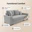 Canapé modulaire 79,3 po avec accoudoirs de rangement et console centrale, canapé 2 places en chenille avec coussins amovibles pour le salon-1310217915