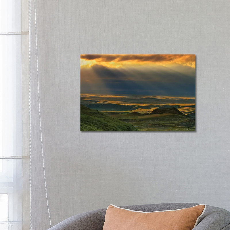 Canada, Saskatchewan, Grasslands National Park. Killdeer Badlands At Sunset. by Jaynes Gallery - Wrapped Canvas Gallery-Wrapped Canvas Giclée