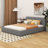 Queen Size Upholstered Platform Bed With Solid Frame-2105838051