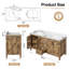 Meuble-lavabo double 60 po avec plateau en marbre Linsay