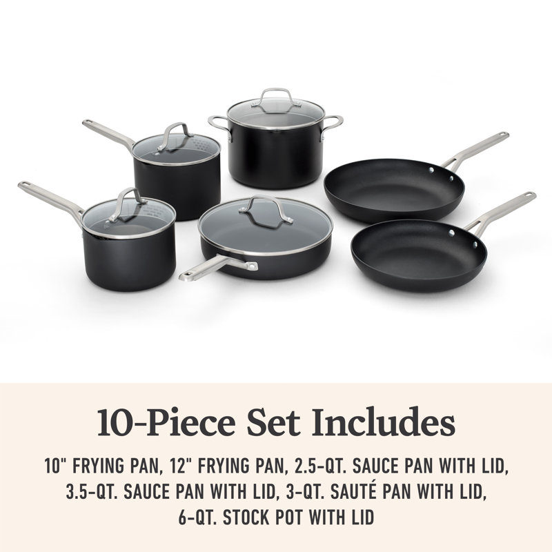 Calphalon Hard-Anodized Nonstick 10-Piece Cookware Set
