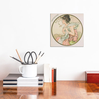 September, 1899 by Alphonse Mucha - Wrapped Canvas Painting