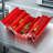 Tool Box 18-inch 3-Tier 5-Tray Folding Cantilever Toolbox with Handle Red