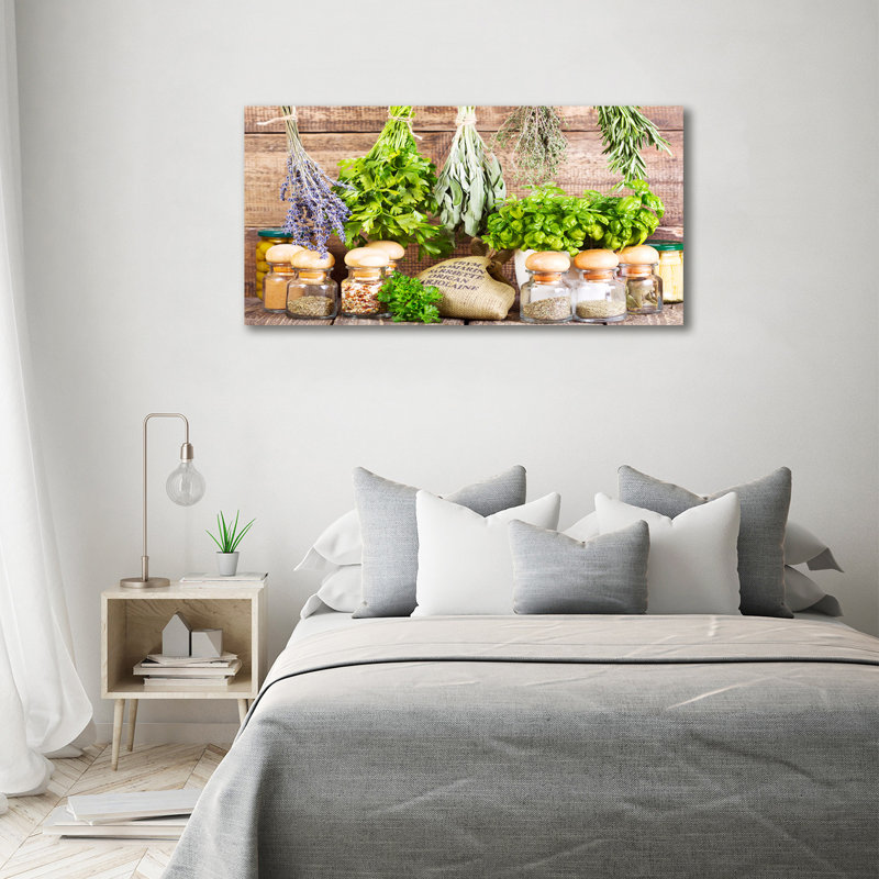 Herbs On A String - Wrapped Canvas Print