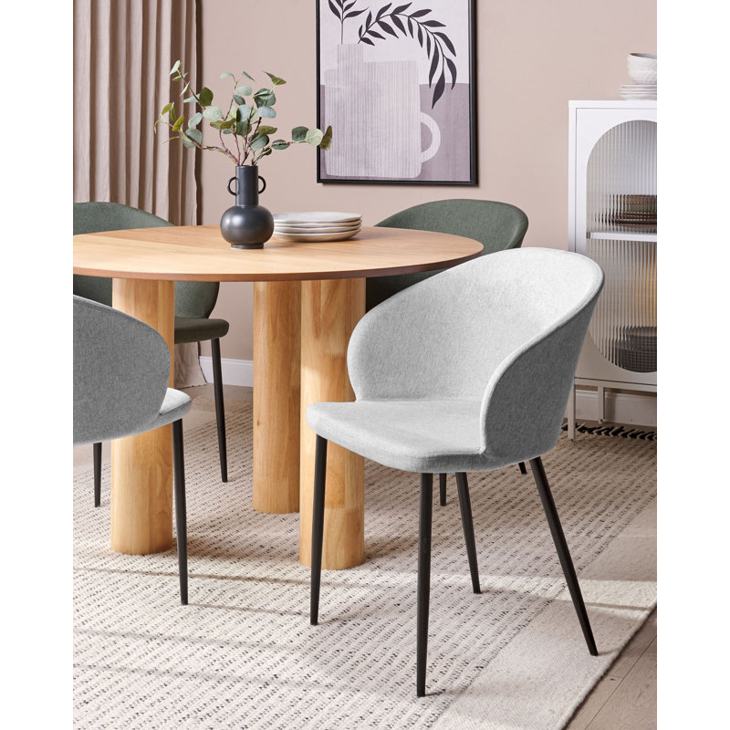 Weatherhill 43cm H Polyester Blend Upholstered Metal Full Back Side Chair, Grey