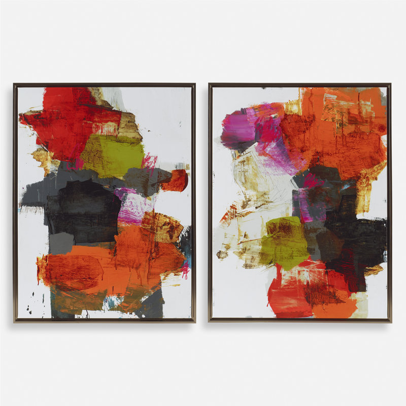 Uttermost Tried And True Framed Abstract Art, S/2