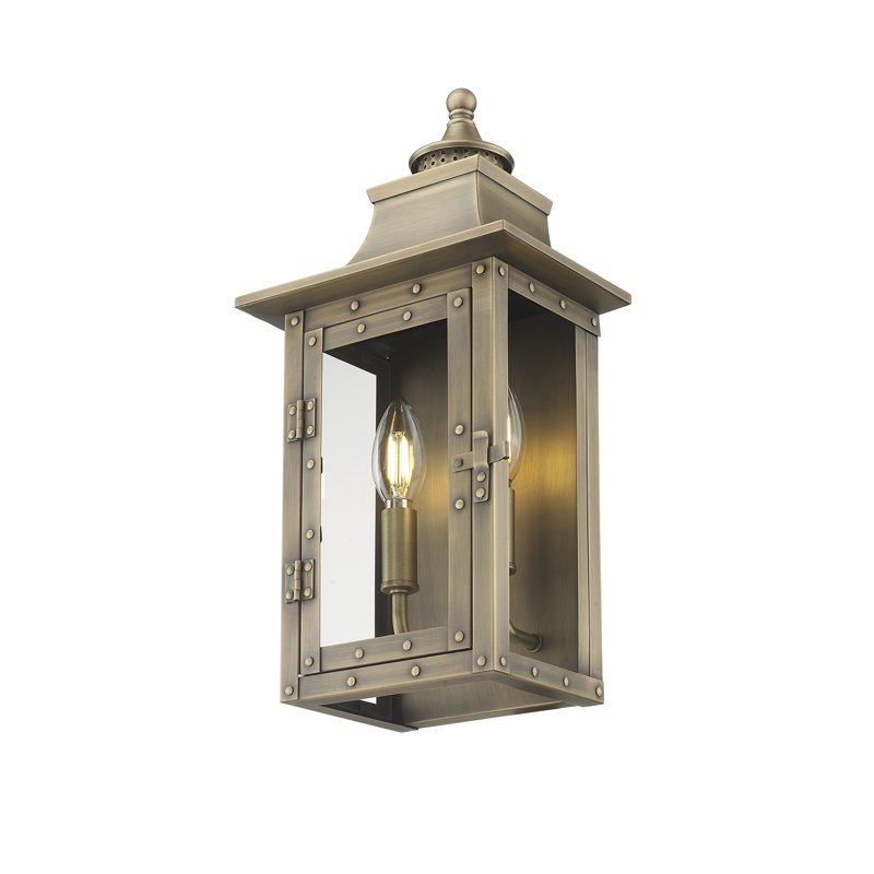 Dillion Copper Wall Light, Aged Brass