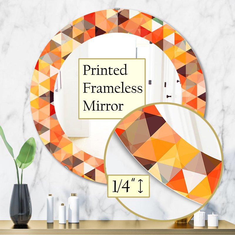 Mosaic Pattern - Modern Mirror, 31.5" H x 31.5" W, Geometric