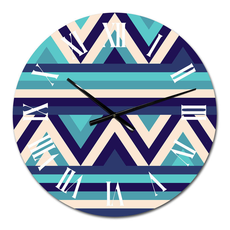 Horloge murale moderne en zigzag, Petit