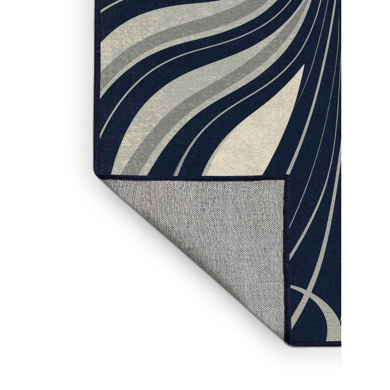 Tapis gris délavé à la machine Hamilton Kali Glam, 2 x 3