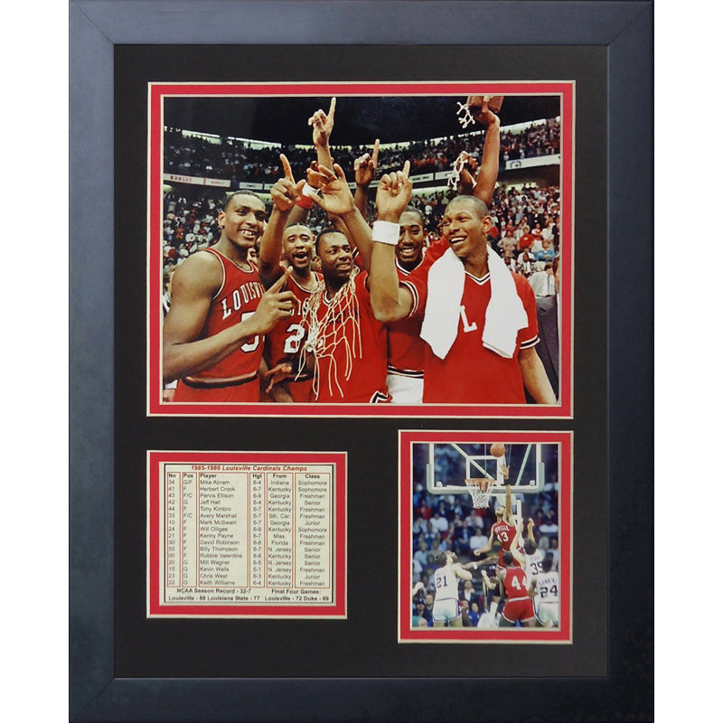 Souvenirs encadrée 1986 louisville cardinals