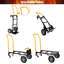 Chariot manuel et plateforme 2 en 1, capacité de 330 lb, jaune