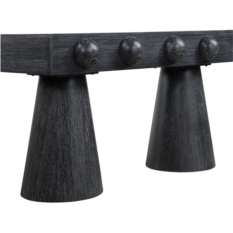 Console en placage de chêne Hofmann, Noir, noir, noir, noir