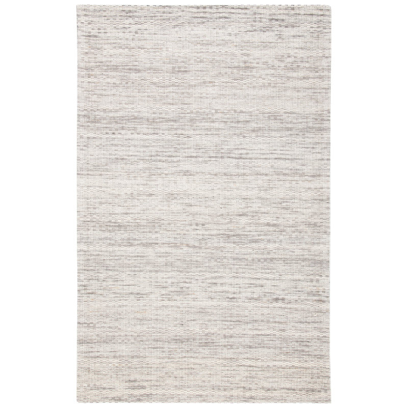 Aon Handwoven Wool Gray/Beige Area Rug, Rectangle 3' x 5'