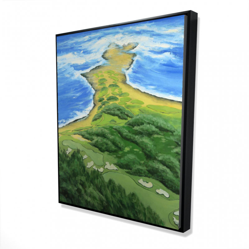 Golf Course On The Coast Print On Canvas