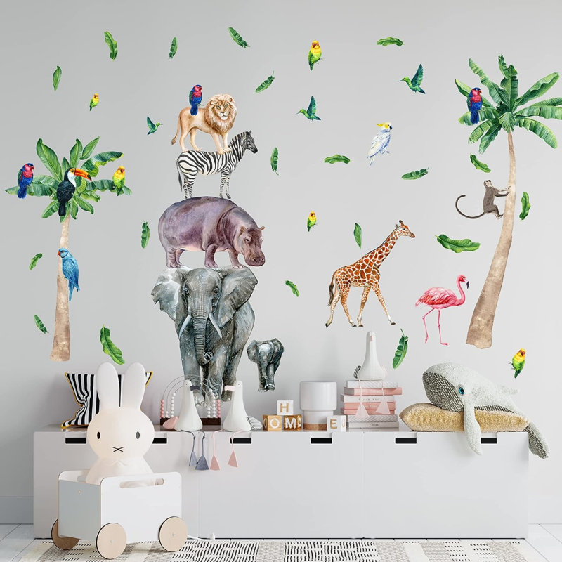 Adhésif décoratif animaux Mildenhall, H 100 po x l 59 po