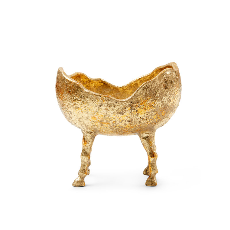 Belmont Metal Decorative Bowl, Gold Leaf