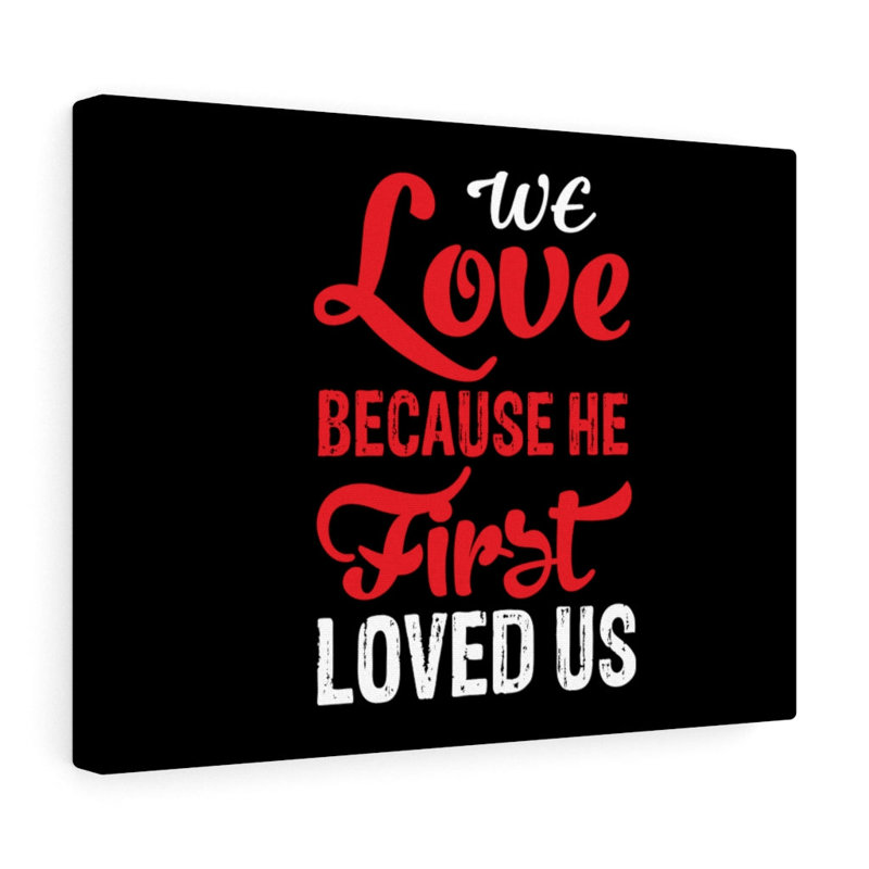 We Love Red - Wrapped Canvas Print, 28cm H x 36cm W