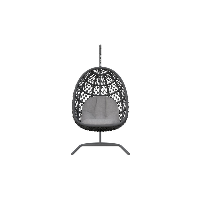 Amelia Egg Chair with Stand, Ash/Charcoal