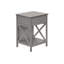 Table d'appoint, table de bout, table d'appoint, 2 niveaux, chambre à coucher, table de chevet, lampe, tiroir de rangement, placage, transitionnel-177729235