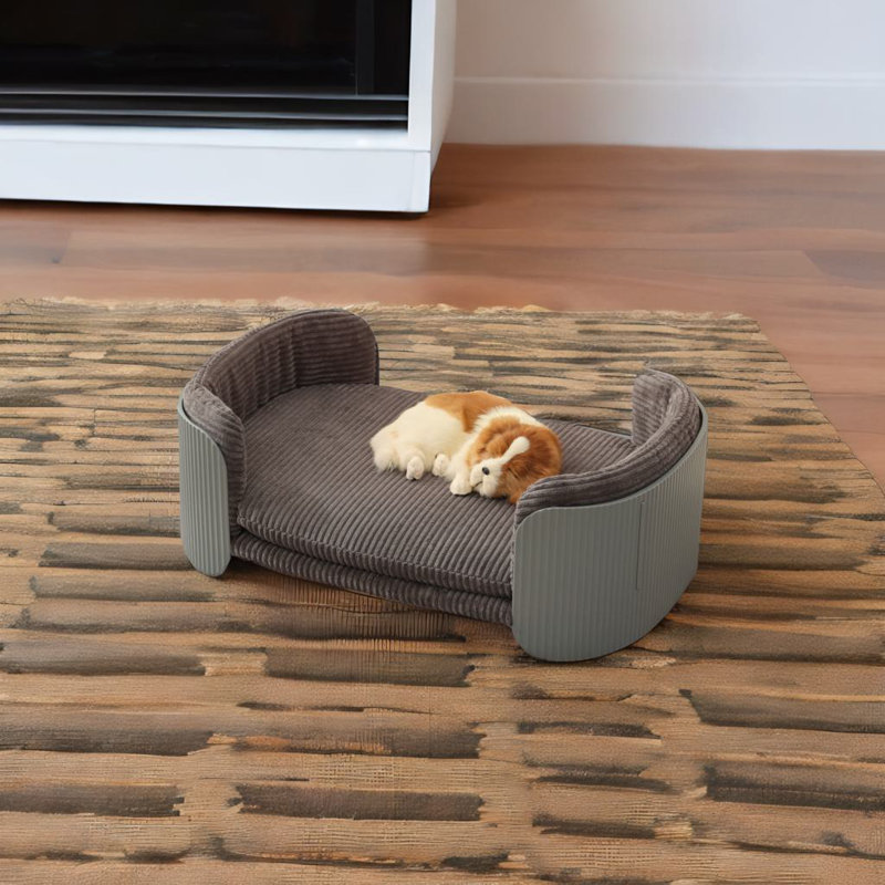 Lit d'intérieur pour chat, Taille moyenne: l 31,9 po x P 20,9 po, Gris