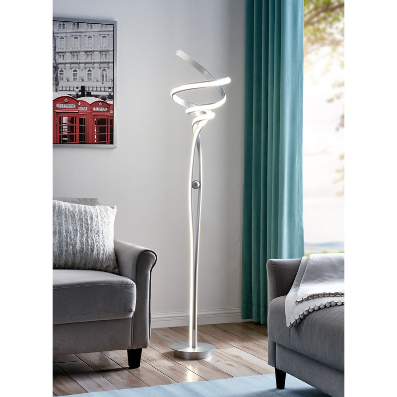 Etowah 63'' LED Novelty Floor Lamp, Silver