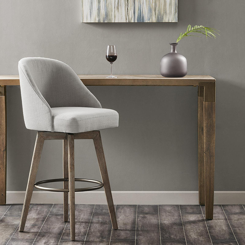 Tabouret de bar avec siège pivotant, Gris