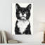 Art mural contemporain chat curieux-129144918