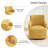 Small Swivel Chair, Boucle Upholstered Fabric Barrel Chair-856009043