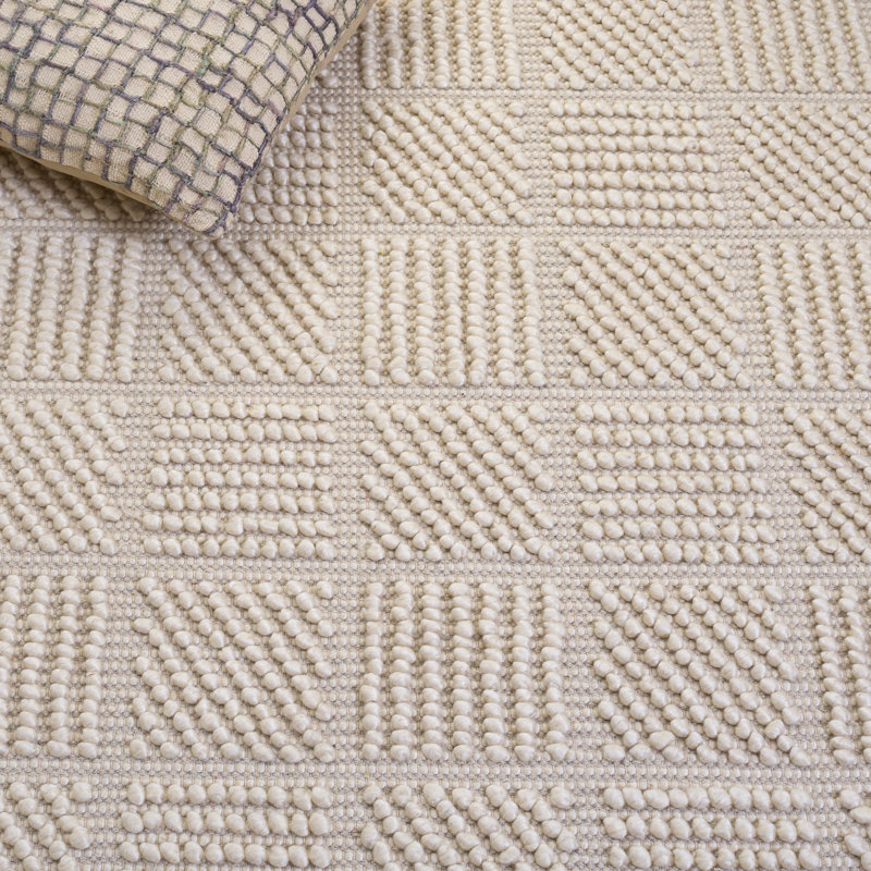 Laine tissée à la main Natura Coton Tapis d'intérieur recyclé P.E.T, Rectangle 9 pi x 12 pi