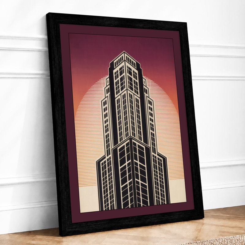 Skyward Art Deco - Print, Black, A3 - 42.0 x 29.7 cm
