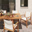 Ensemble de salle à manger de patio en bois d'acacia pour 6 personnes avec table rectangulaire extensible-960915606