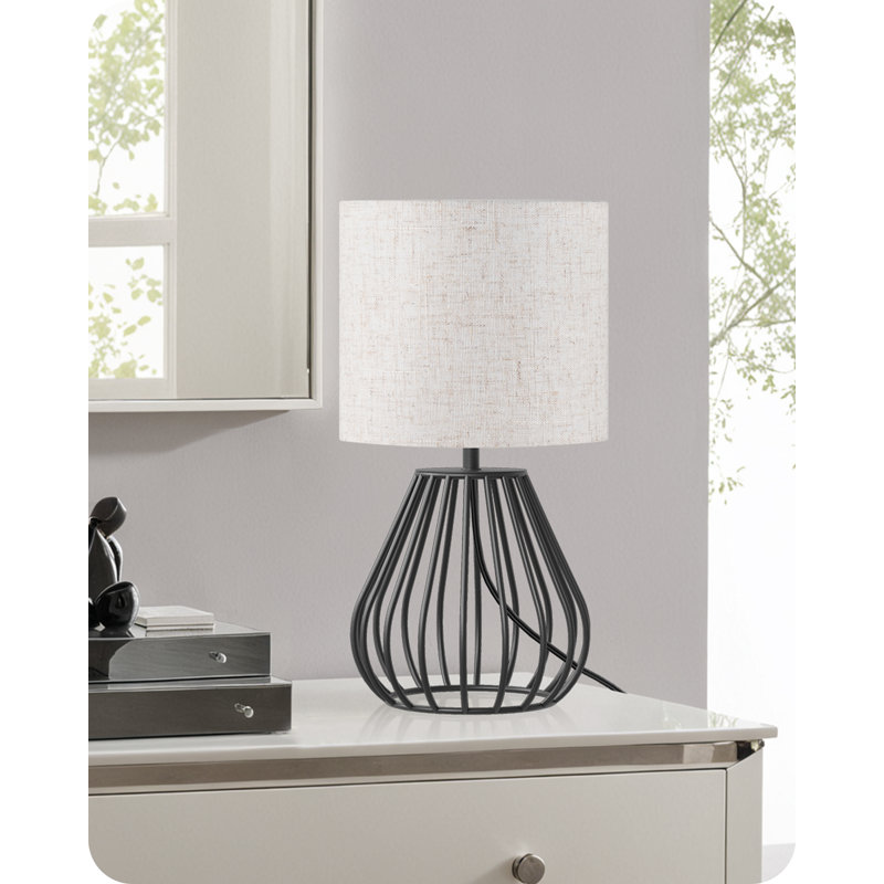 Lampe de table 12,6 po Boho , Noir
