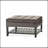 Sophisticated Square Ottoman With Storage And Bottom Rack, A Stylish And Functional Addition To Any Room