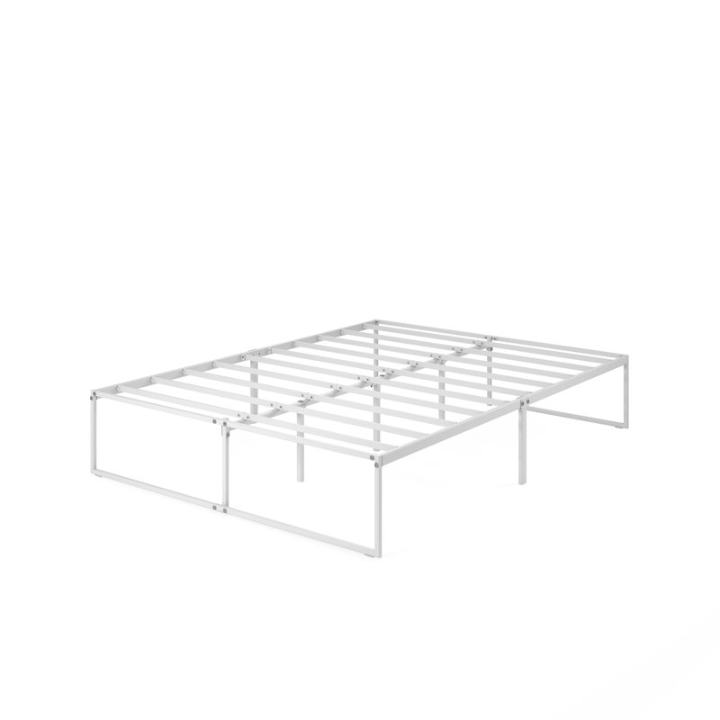 Corbe Platform Bed, Double (4'6), White
