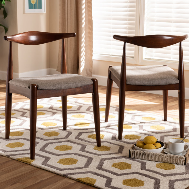 44.96cm H Polyester Blend Upholstered Ladder Back Side Chair