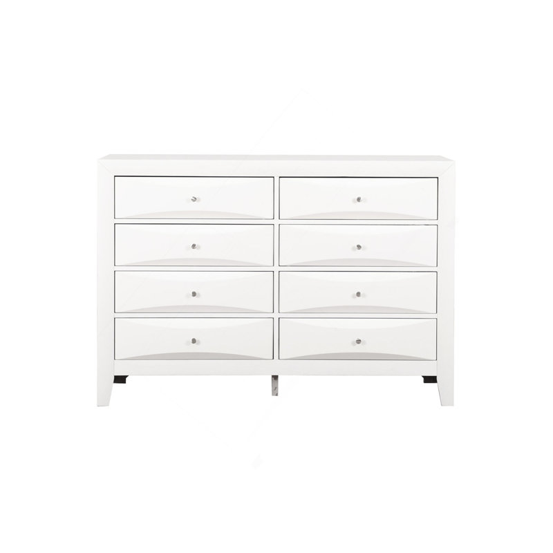 Commode avec tiroir incurvé, Blanc
