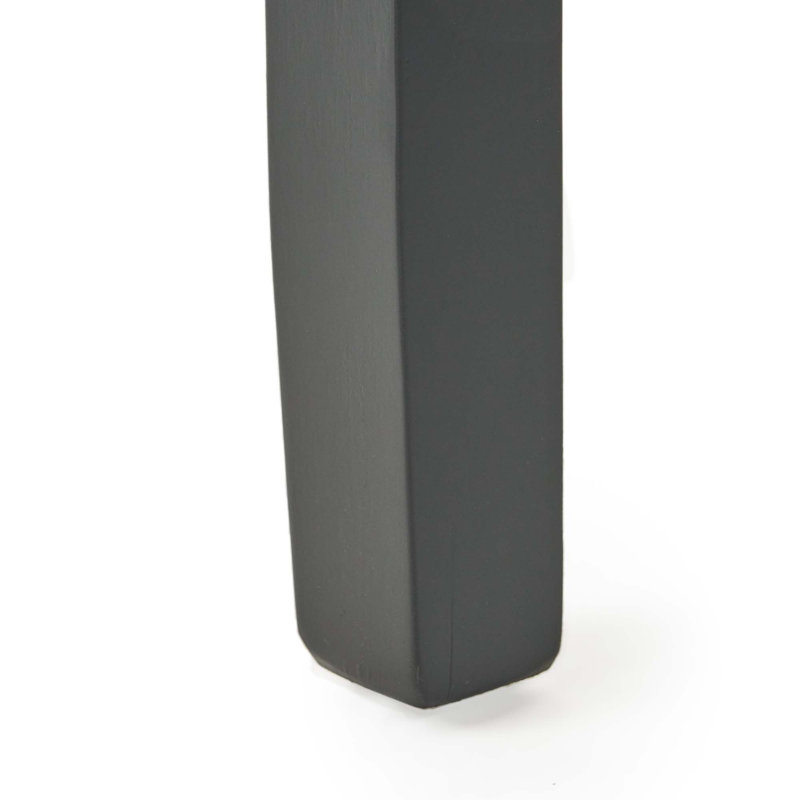 Tabouret 30 "en cuir sans dossier, ensemble de 2, Noir