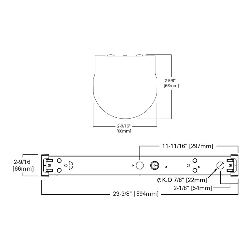 24-Inch White LED Energy Star Ceiling Strip Light