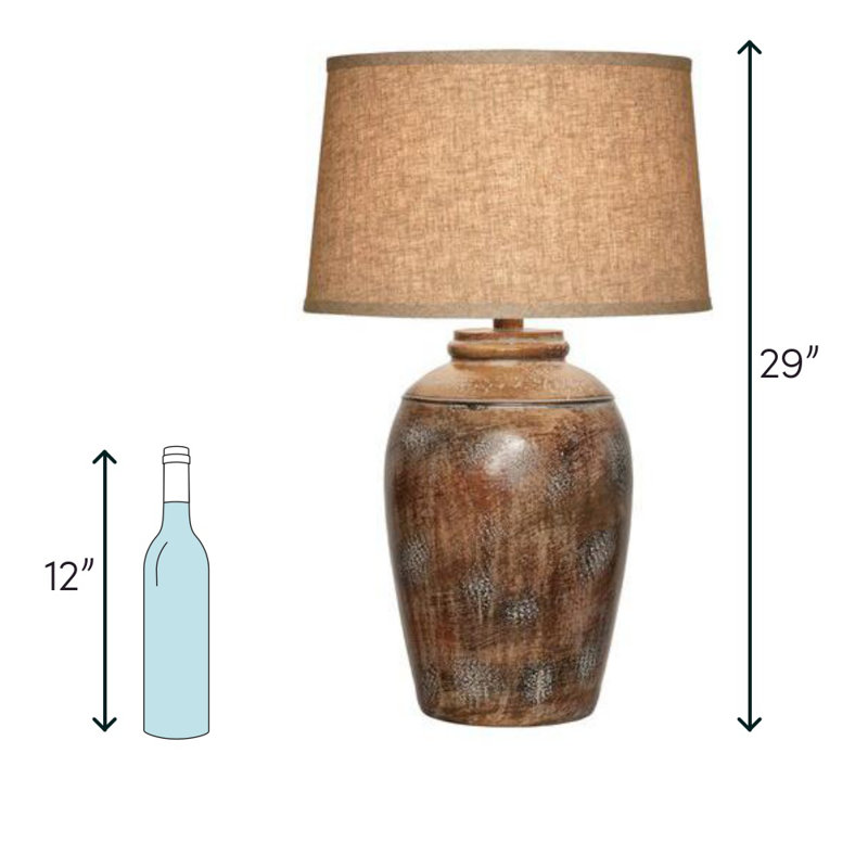 Serpa Hydrocal Table Lamp, Antique Silver