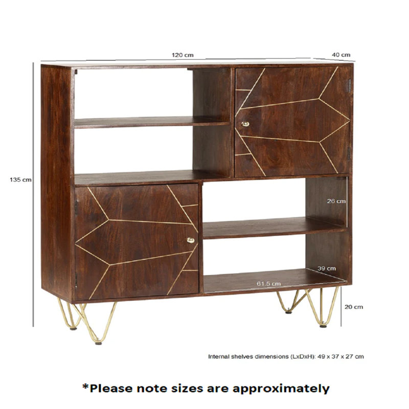 Brett Display Cabinet, Walnut