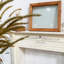Foyer autoportant en bois massif beige