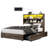 Wooden Storage Bed Frame With Led Bookcase Headboard-98972607-98972609