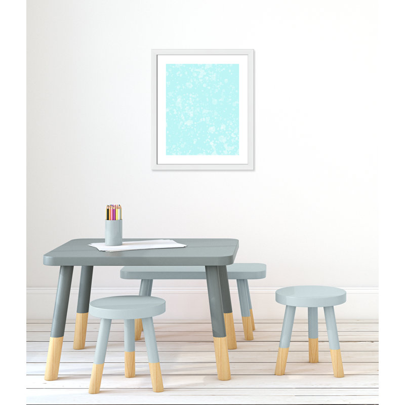 Impression sur papier de bulles fantaisistes, H 26,5 po x l 22,5 po x P 0,625 po, Encadré plat blanc