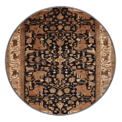 Machine Washable Persian Brown Area Rug