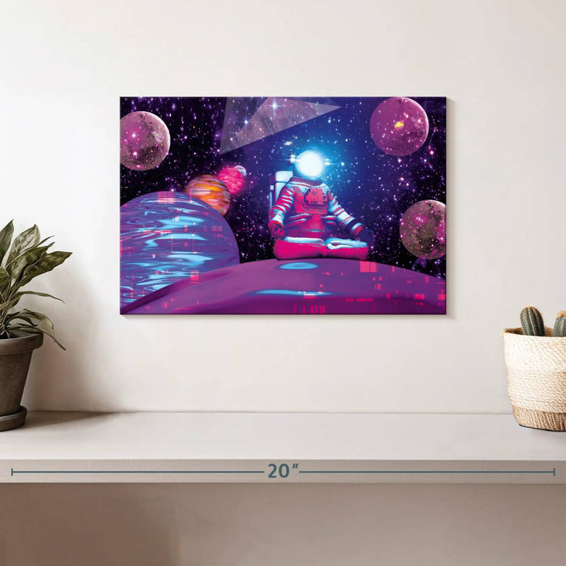 Oberle Cosmic Purple Astronaut, 8" H x 12" W