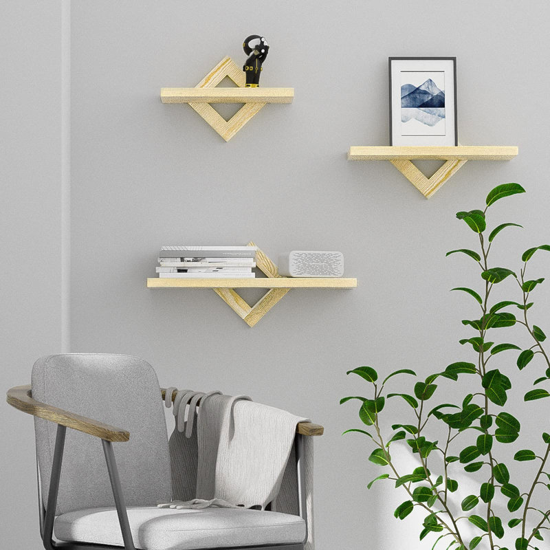 Mace 3 Piece Diamond Floating Shelf