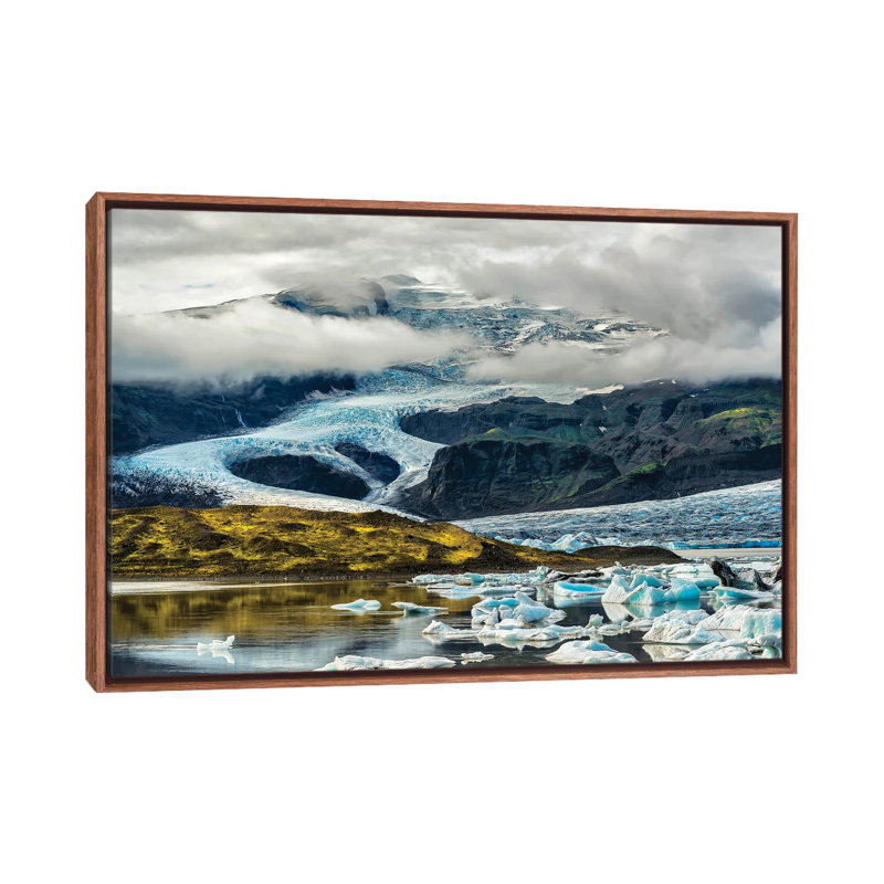 Jokulsarlon by Drago Cerovsek - Floater Frame Print on Canvas, Brown, 101.6 cm H x 66.04 cm W